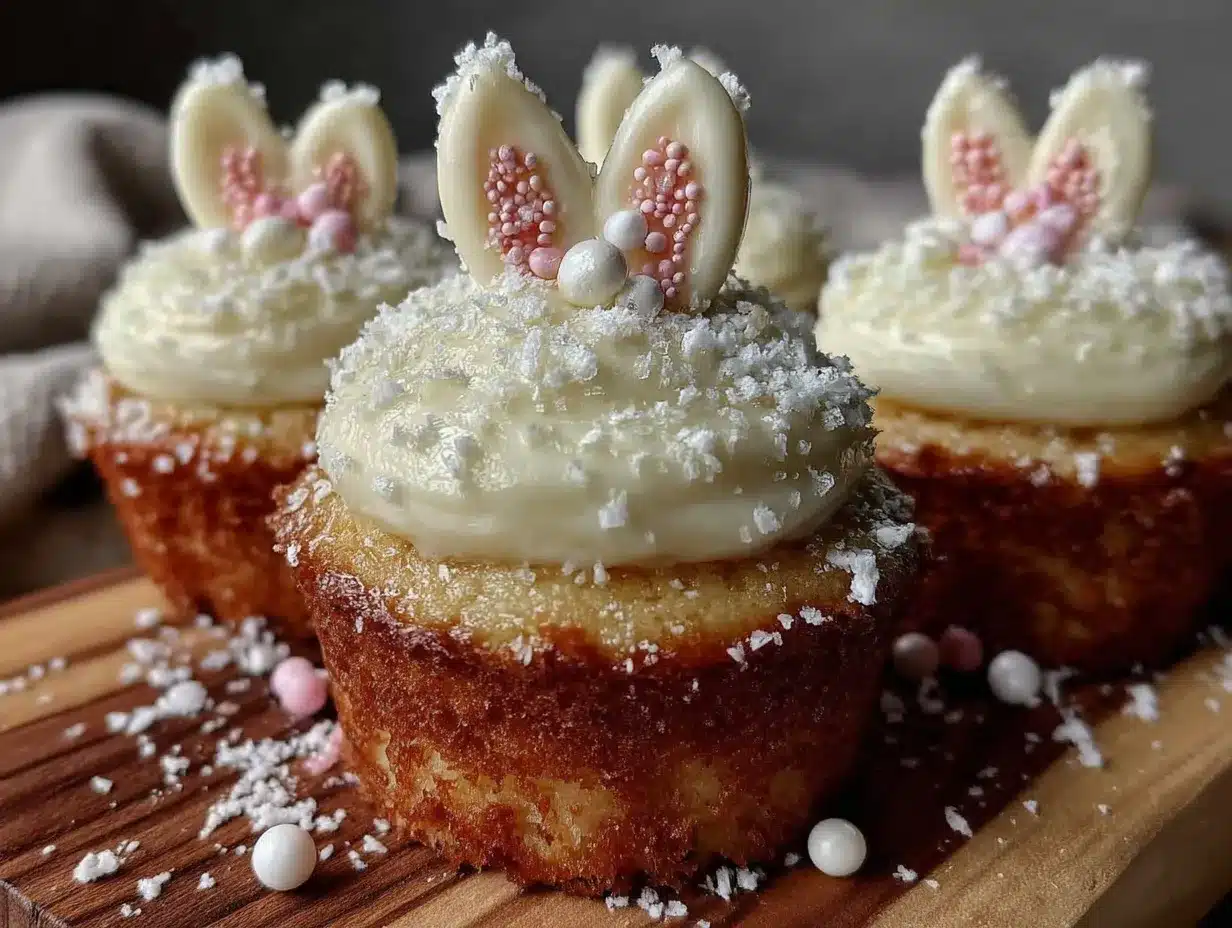 Fluffy Bunny Butt Cupcakes preparation steps