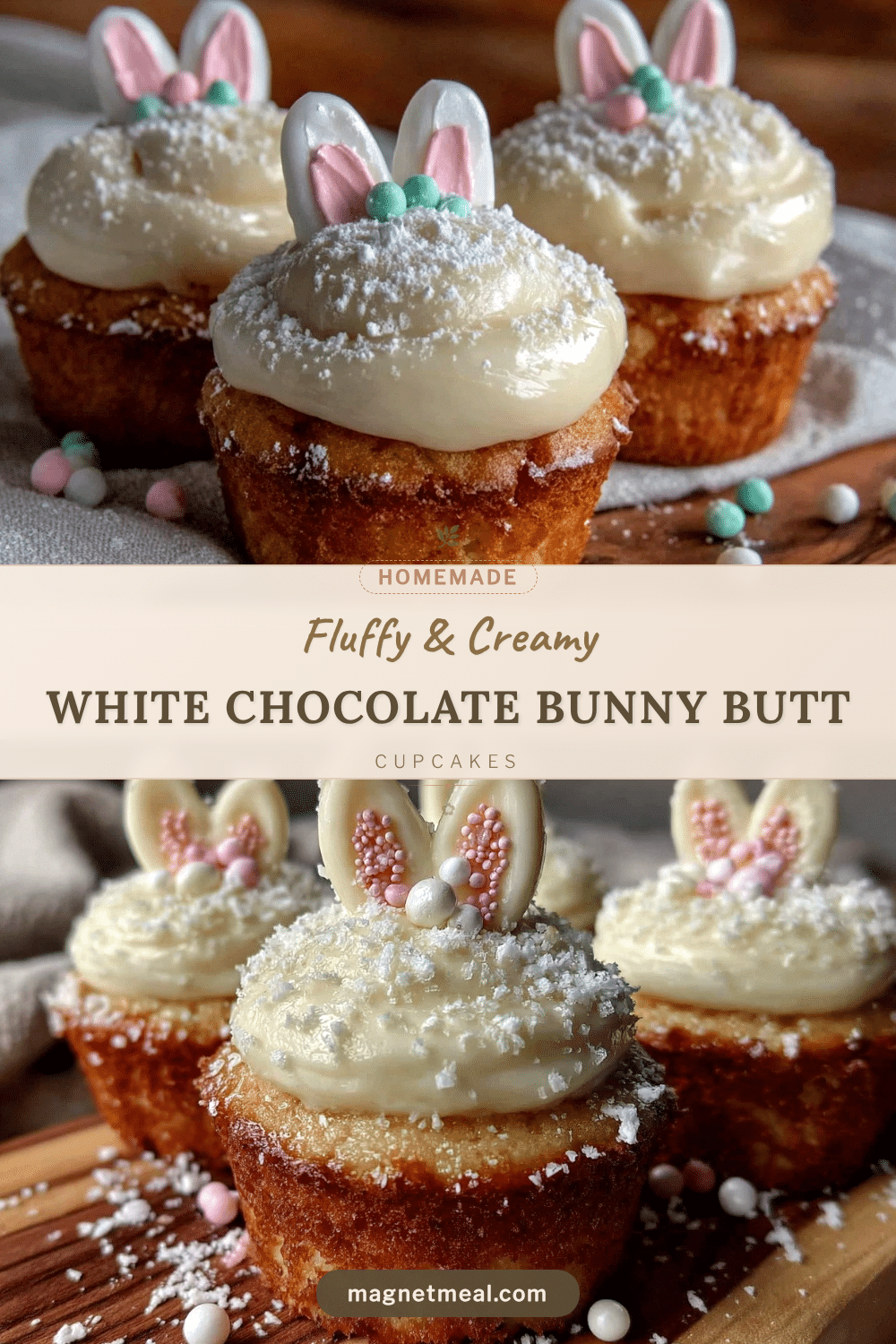 Fluffy Bunny Butt Cupcakes recipe