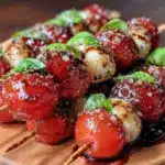 fresh Caprese skewers - featured image