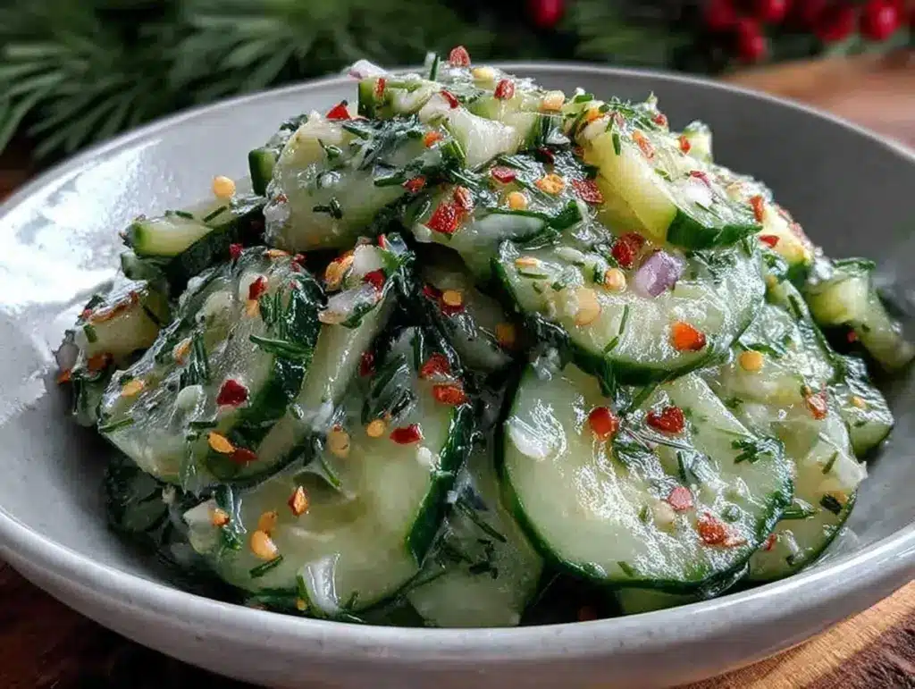 fresh cucumber salad - featured image