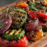 fresh grilled mediterranean vegetable platter - featured image