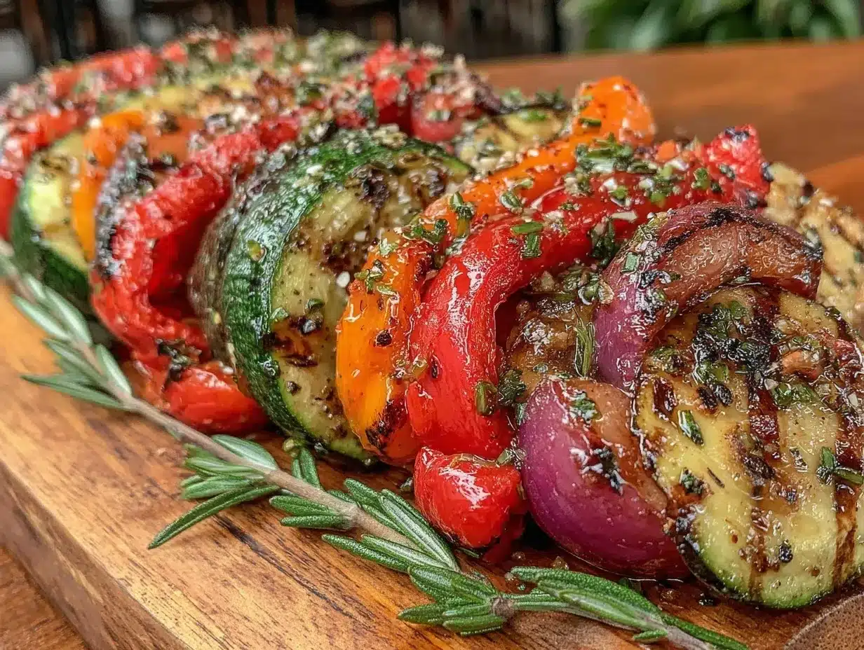 fresh grilled mediterranean vegetable platter preparation steps