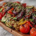 fresh grilled vegetable platter - featured image