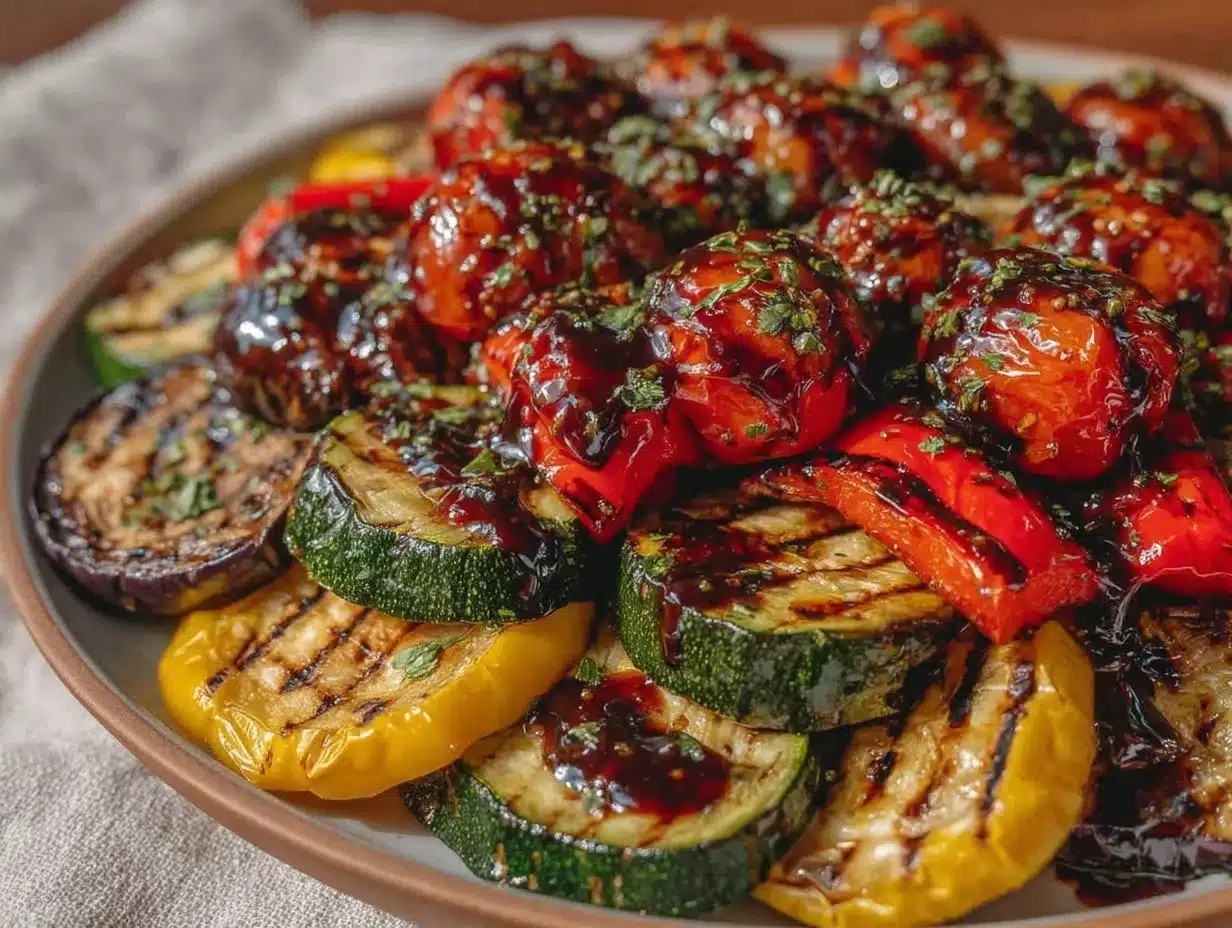 fresh grilled vegetable platter preparation steps