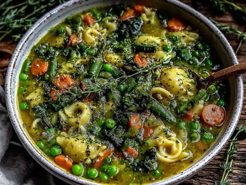 fresh spring minestrone soup - featured image