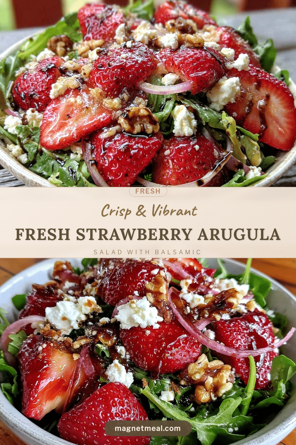 fresh strawberry arugula salad recipe