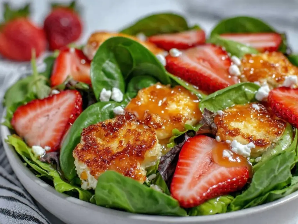 fresh strawberry salad - featured image