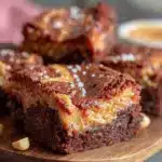 fudgy peanut butter swirl brownies - featured image