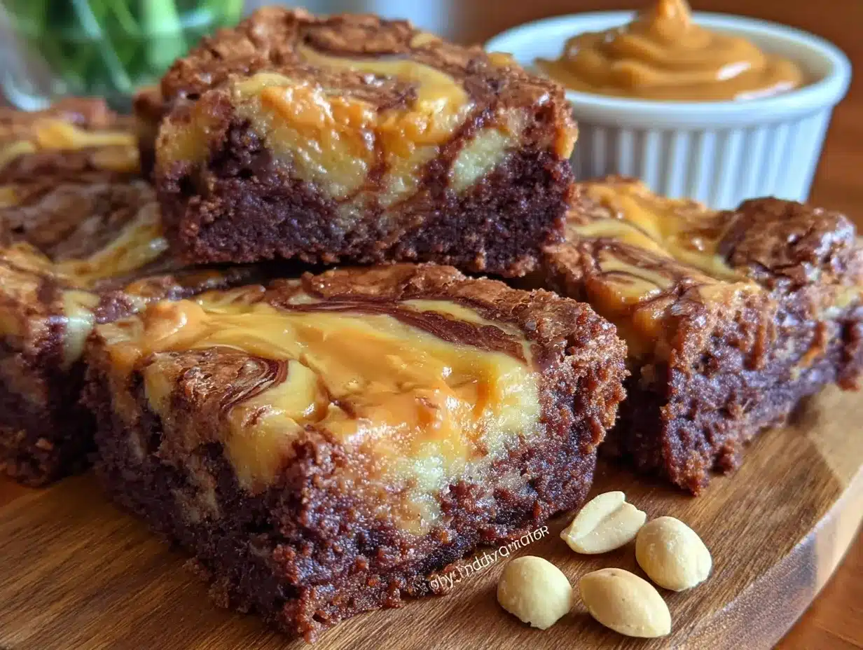 fudgy peanut butter swirl brownies preparation steps