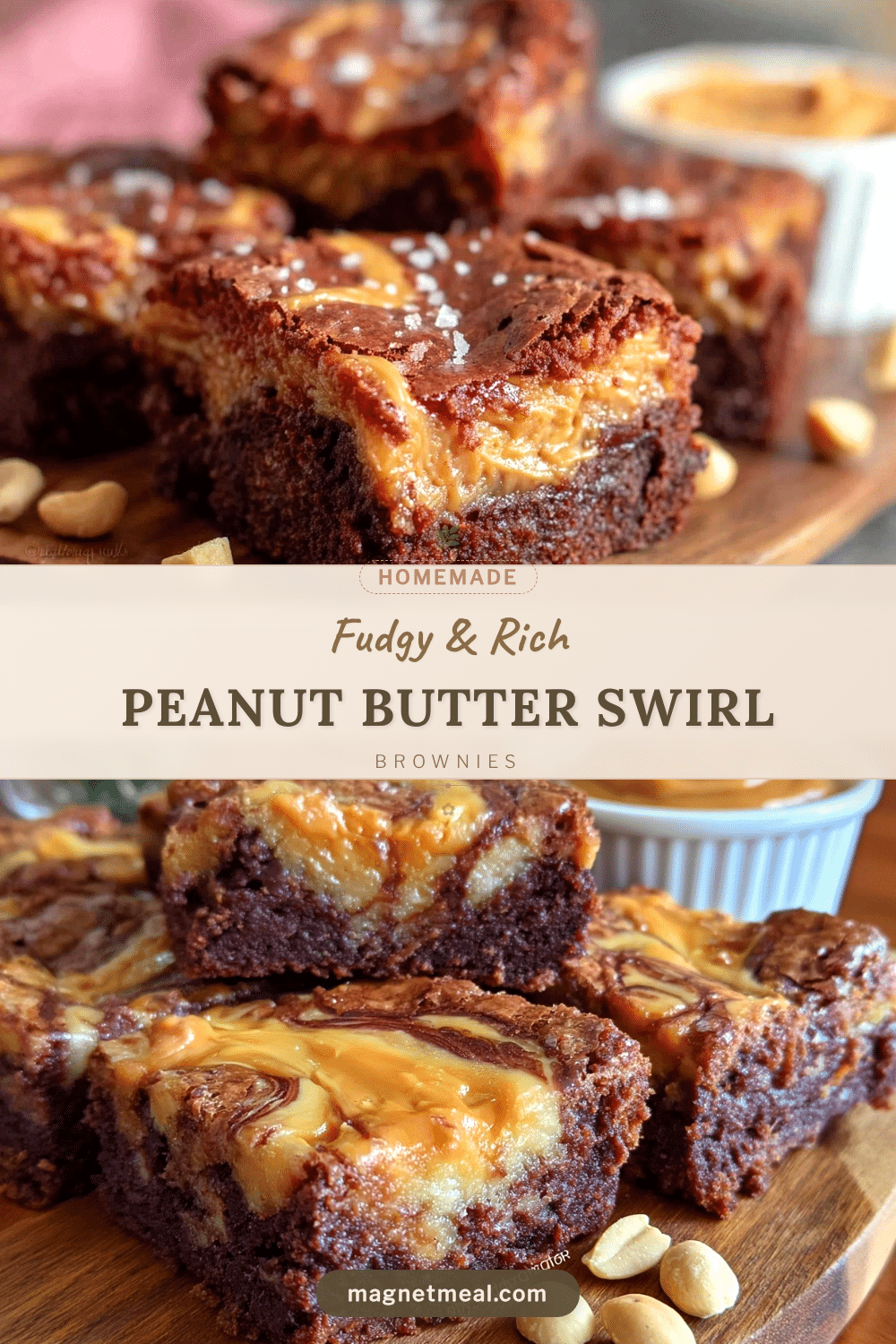 fudgy peanut butter swirl brownies recipe