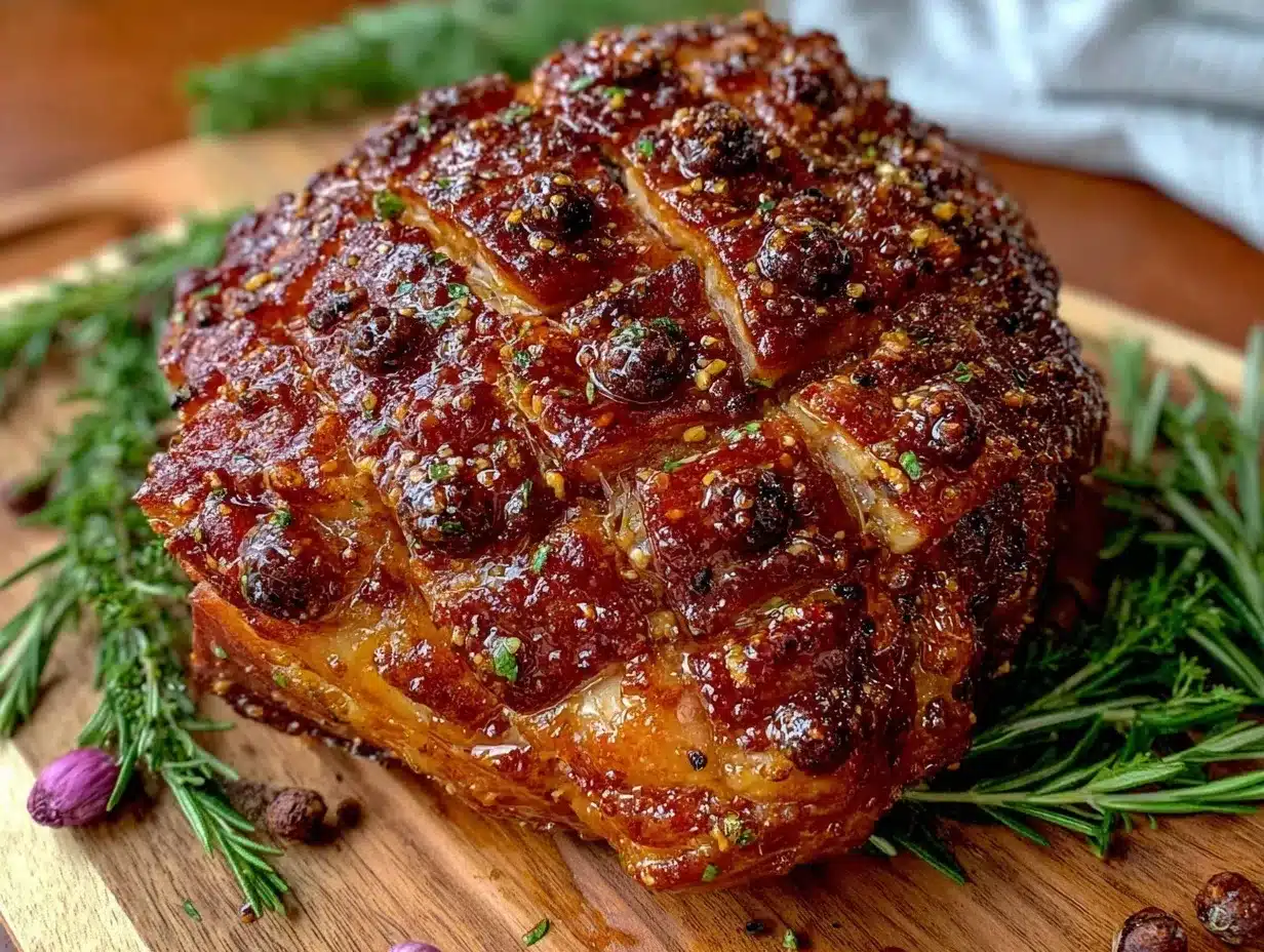 glazed Easter ham preparation steps