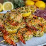 grilled lemon herb shrimp skewers - featured image