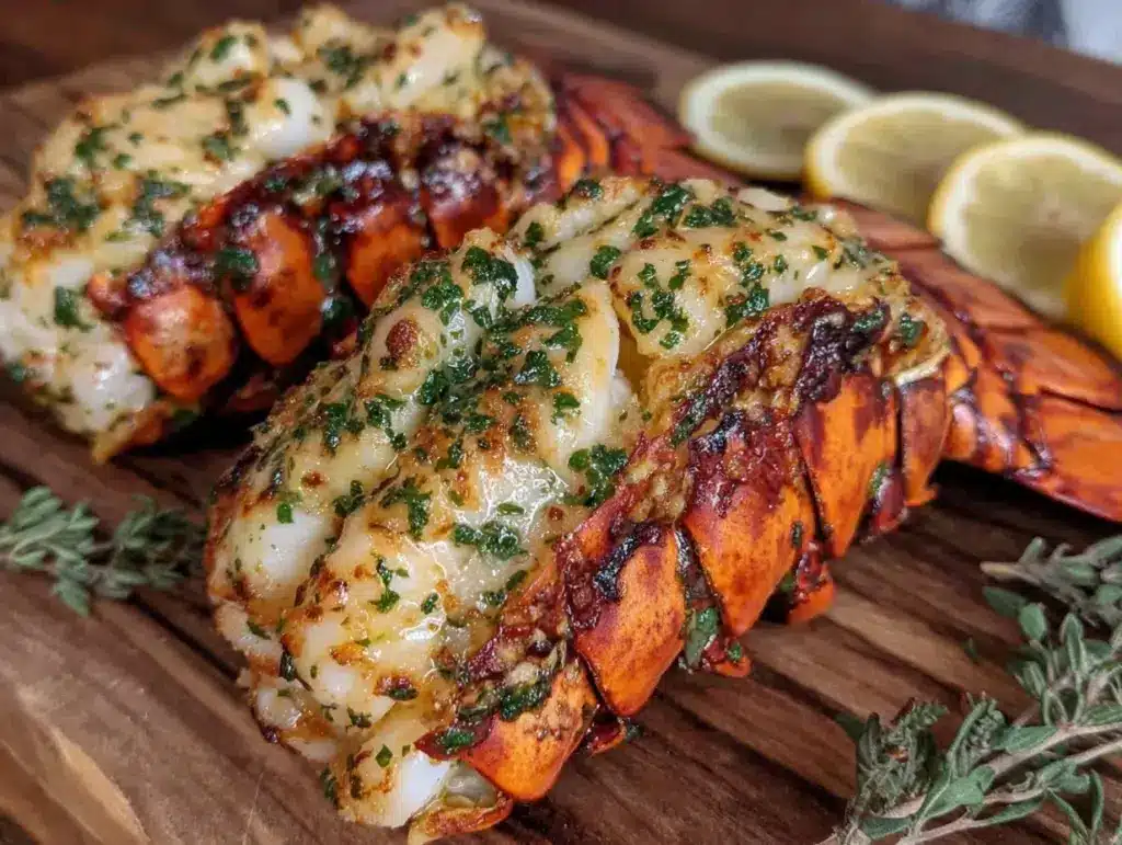 grilled lobster tails with herb butter - featured image