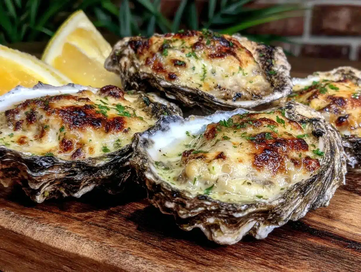 grilled oysters with garlic butter preparation steps