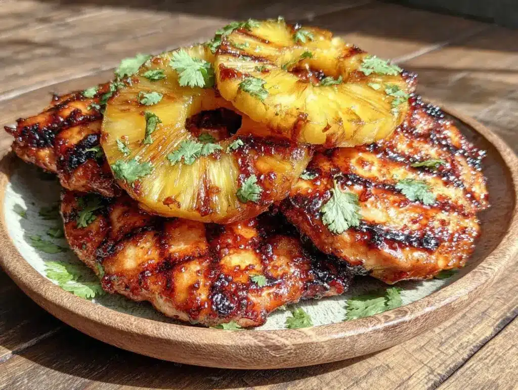 grilled pineapple chicken - featured image