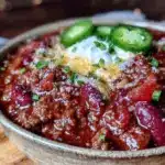 homemade chili with beans - featured image