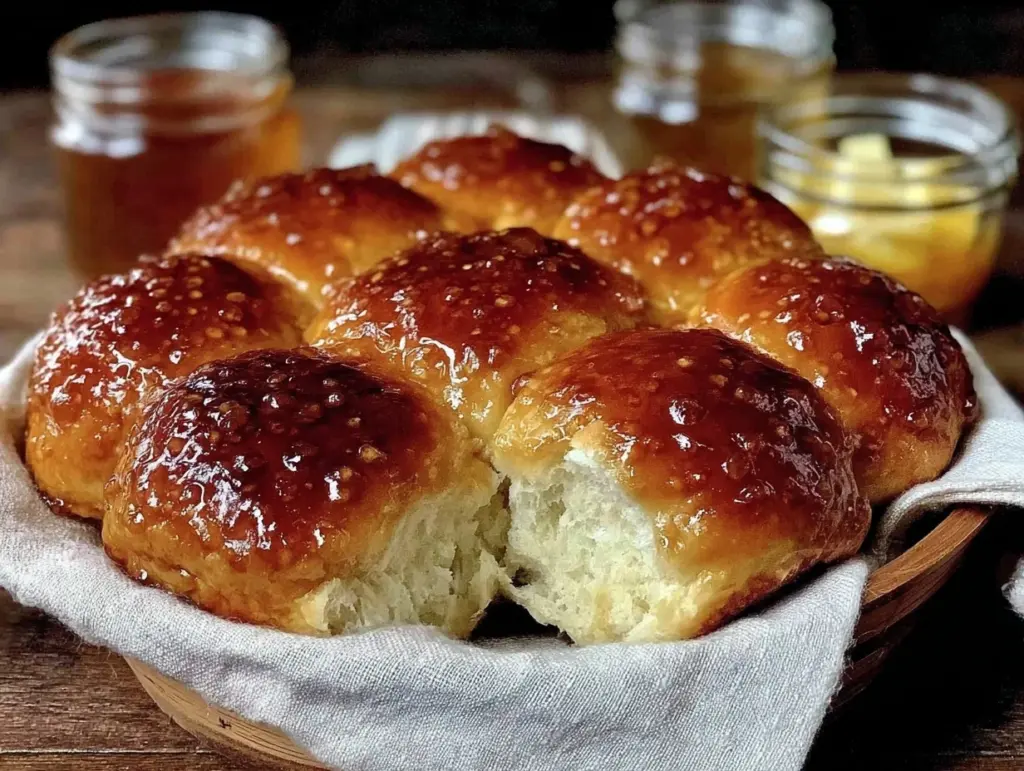 honey butter dinner rolls - featured image