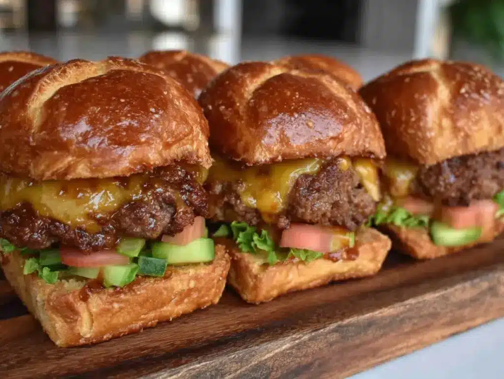 juicy cheeseburger sliders - featured image