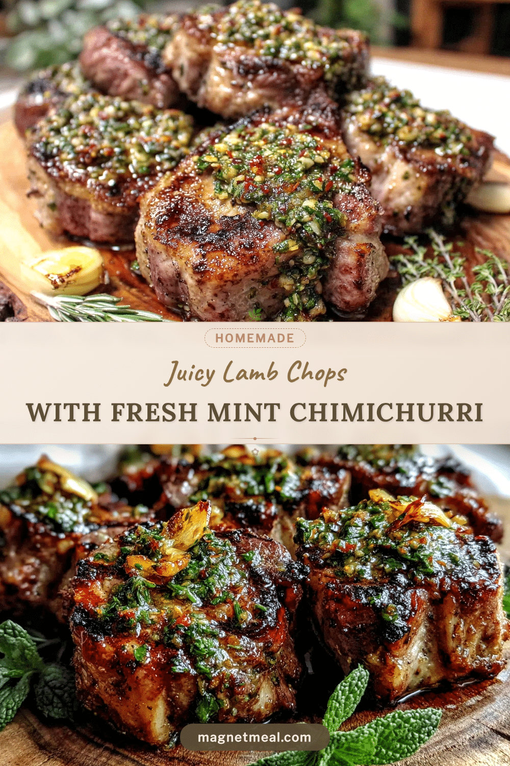 lamb chops with fresh mint chimichurri recipe