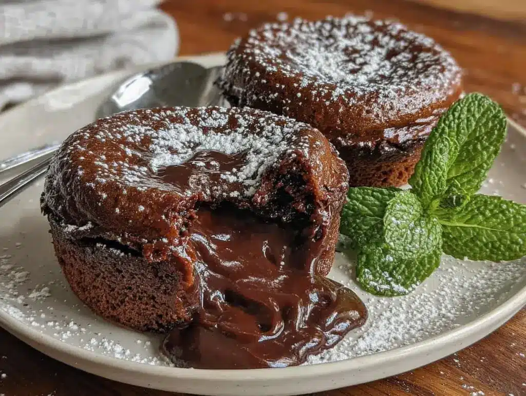 molten chocolate soufflés for two - featured image