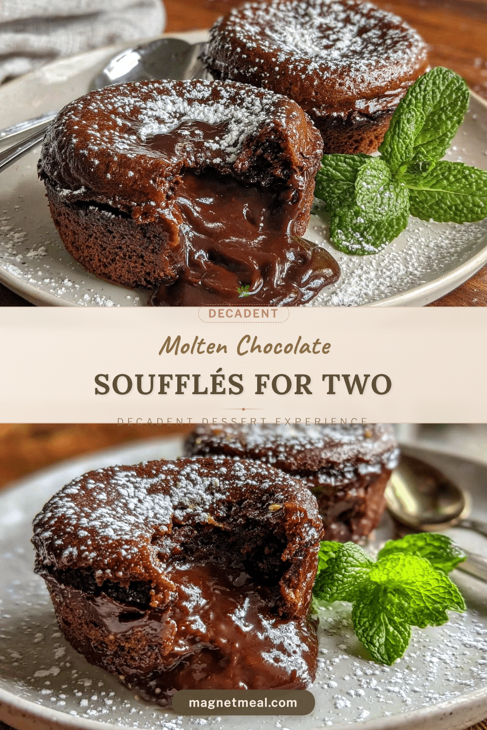 molten chocolate soufflés for two recipe