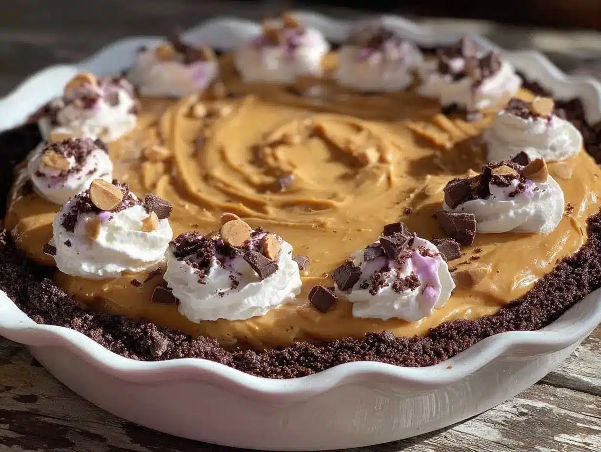 no-bake peanut butter pie preparation steps