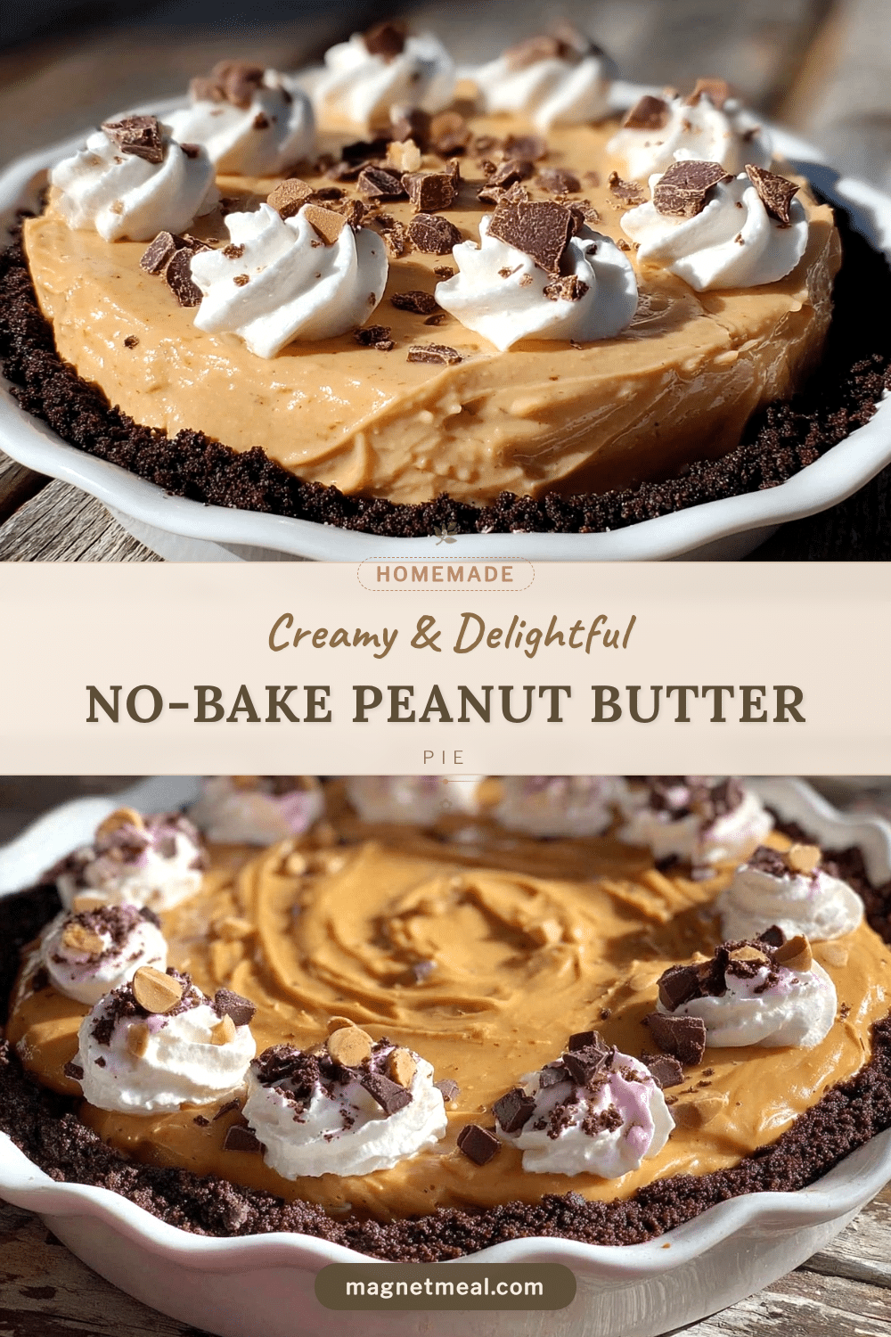 no-bake peanut butter pie recipe