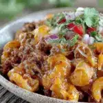 one-pot beef taco pasta - featured image