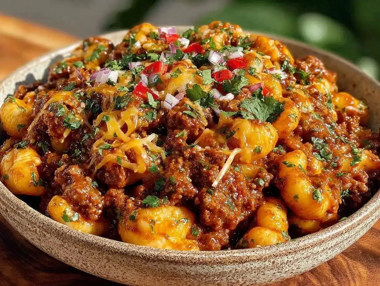 one-pot beef taco pasta preparation steps