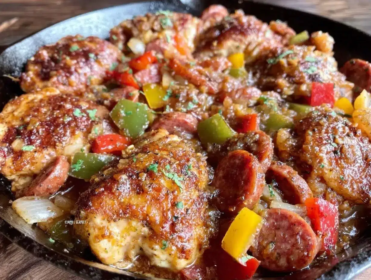 one-pot Cajun chicken and sausage recipe preparation steps