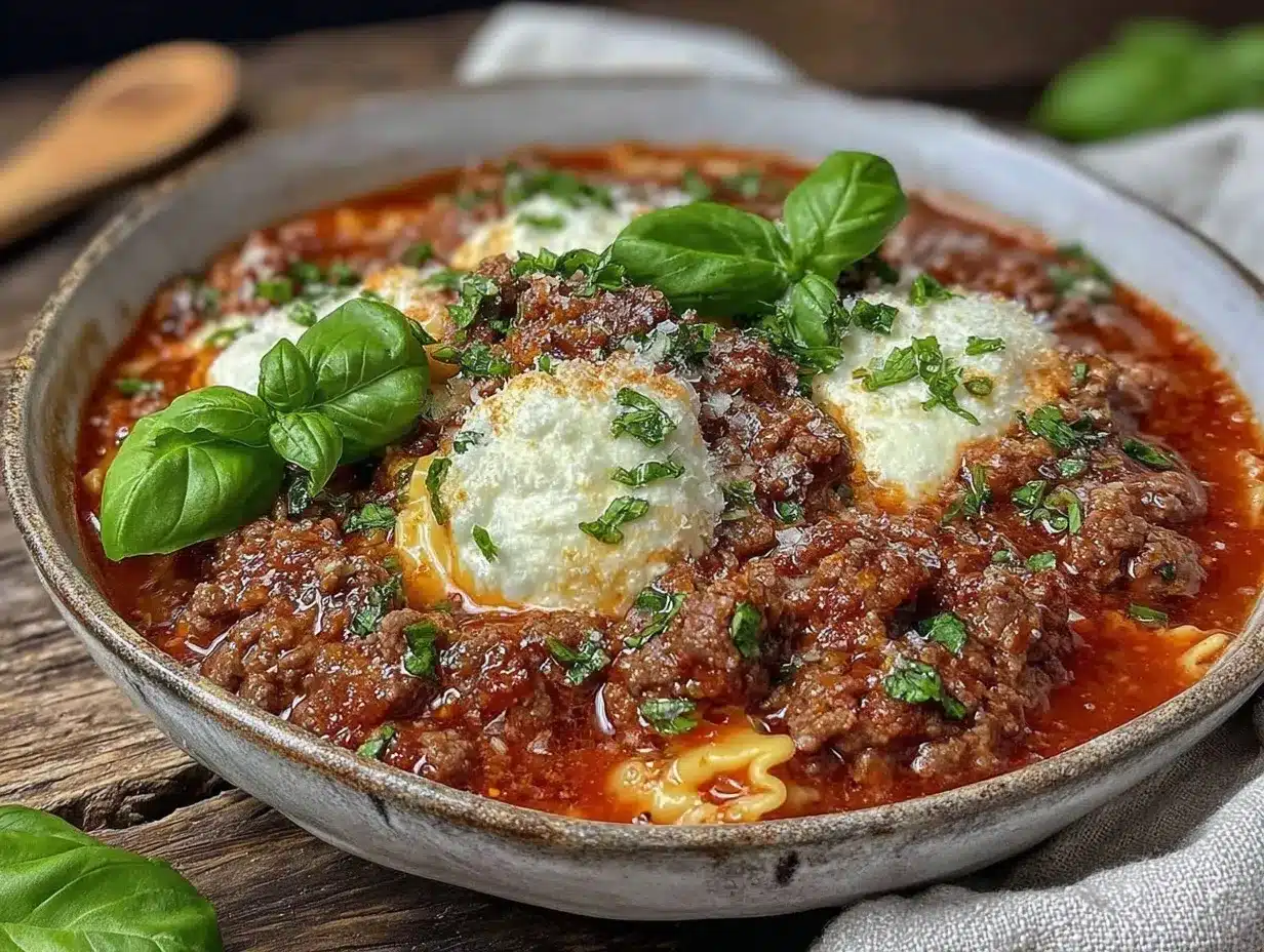 one-pot lasagna soup recipe preparation steps
