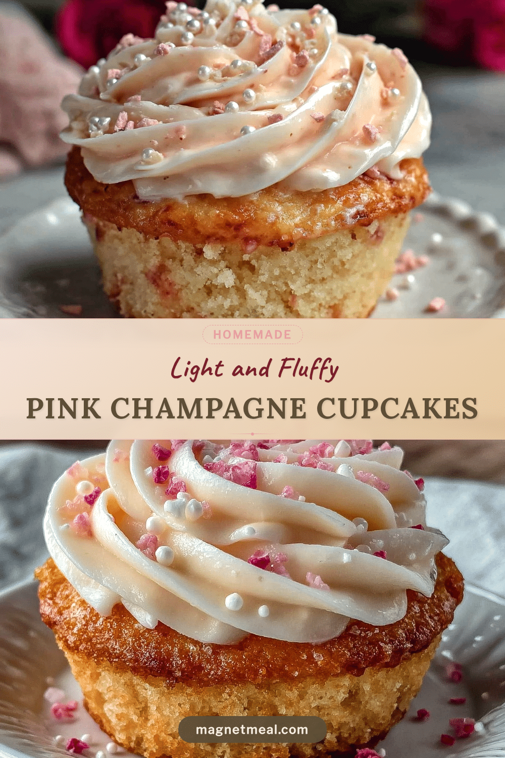 pink champagne cupcakes recipe
