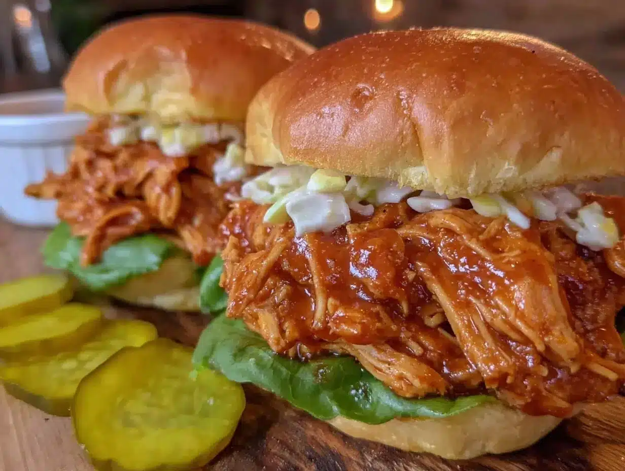 pulled chicken sandwiches preparation steps