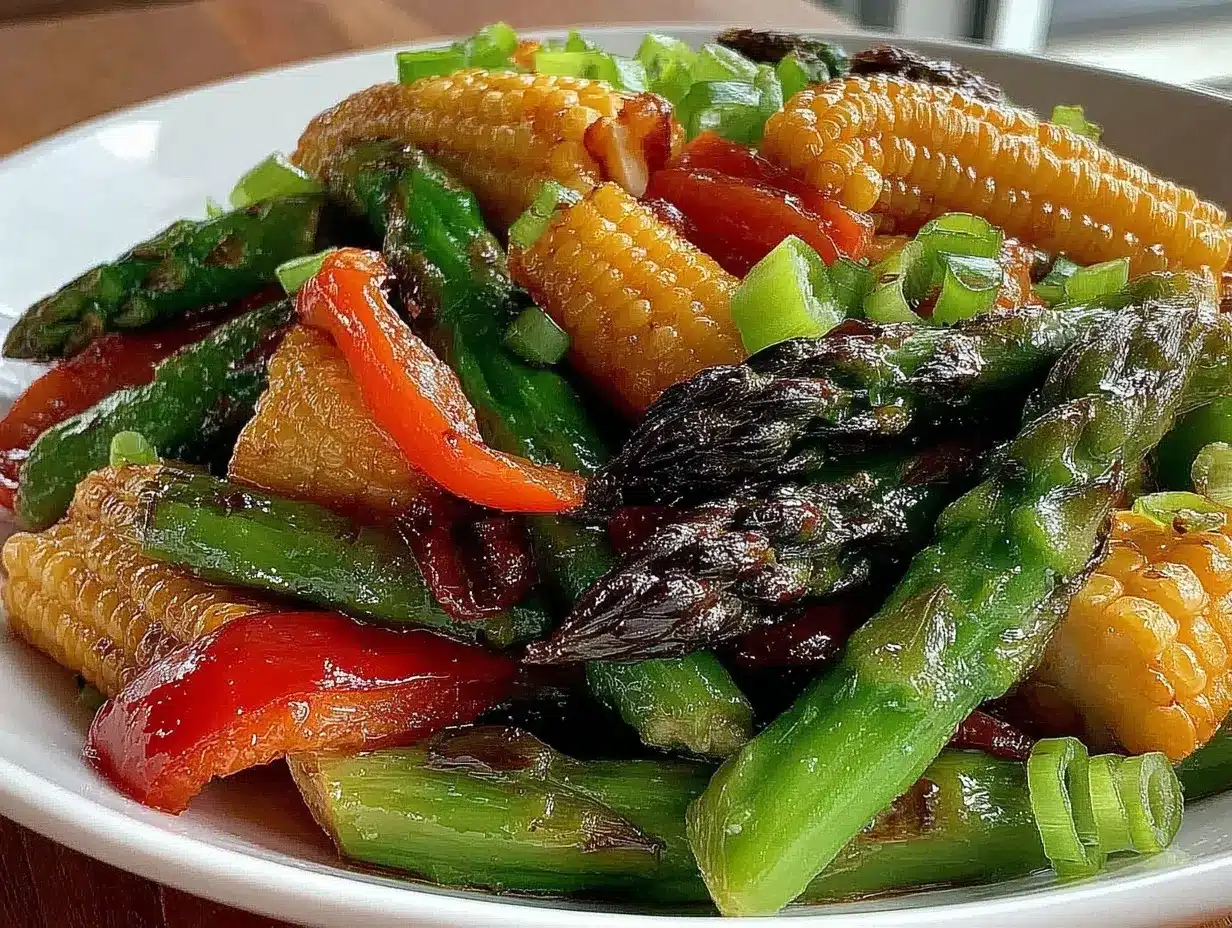 quick spring vegetable stir fry preparation steps