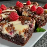 raspberry cheesecake brownies - featured image