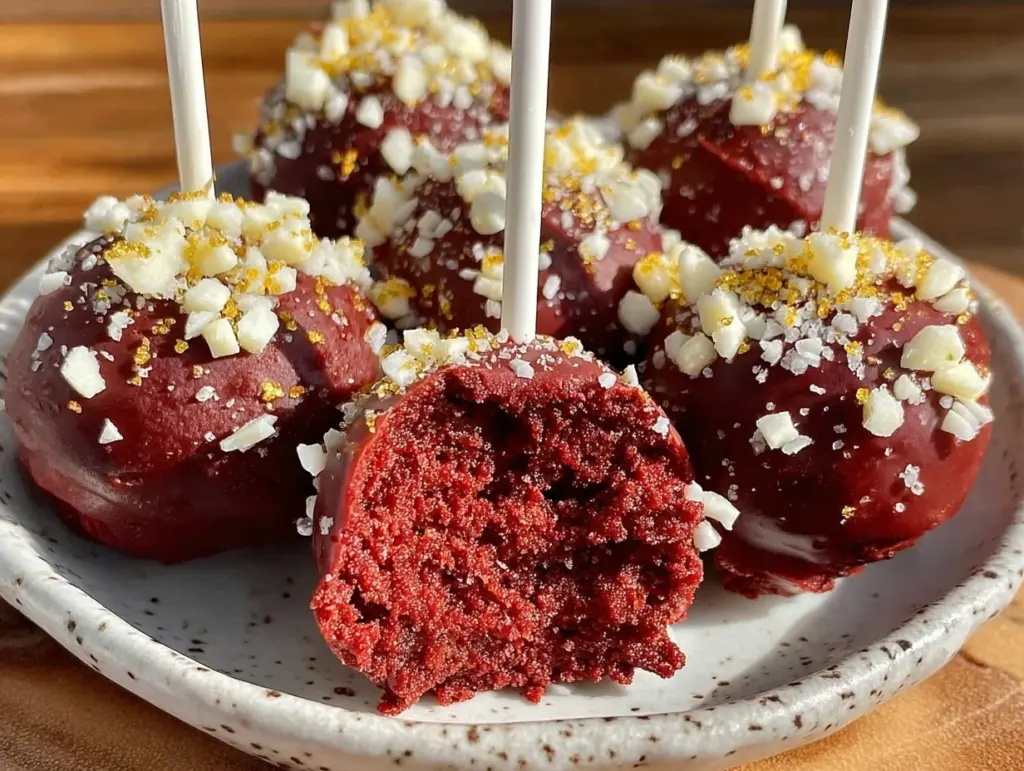 red velvet cake pops - featured image