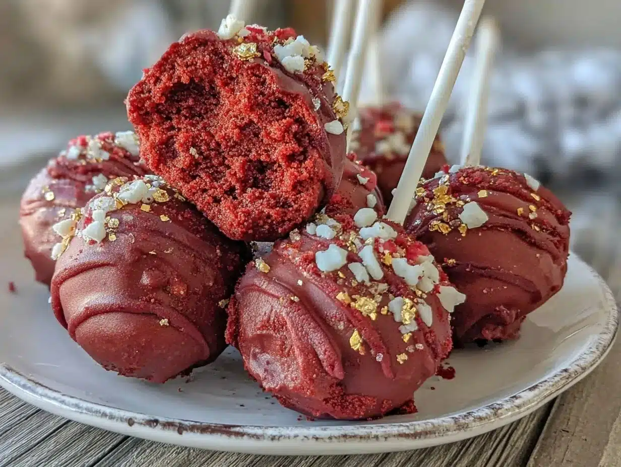 red velvet cake pops preparation steps