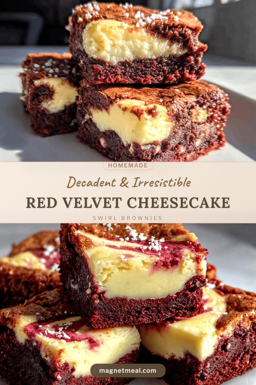 red velvet cheesecake swirl brownies recipe