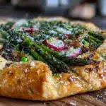 rustic spring vegetable galette - featured image