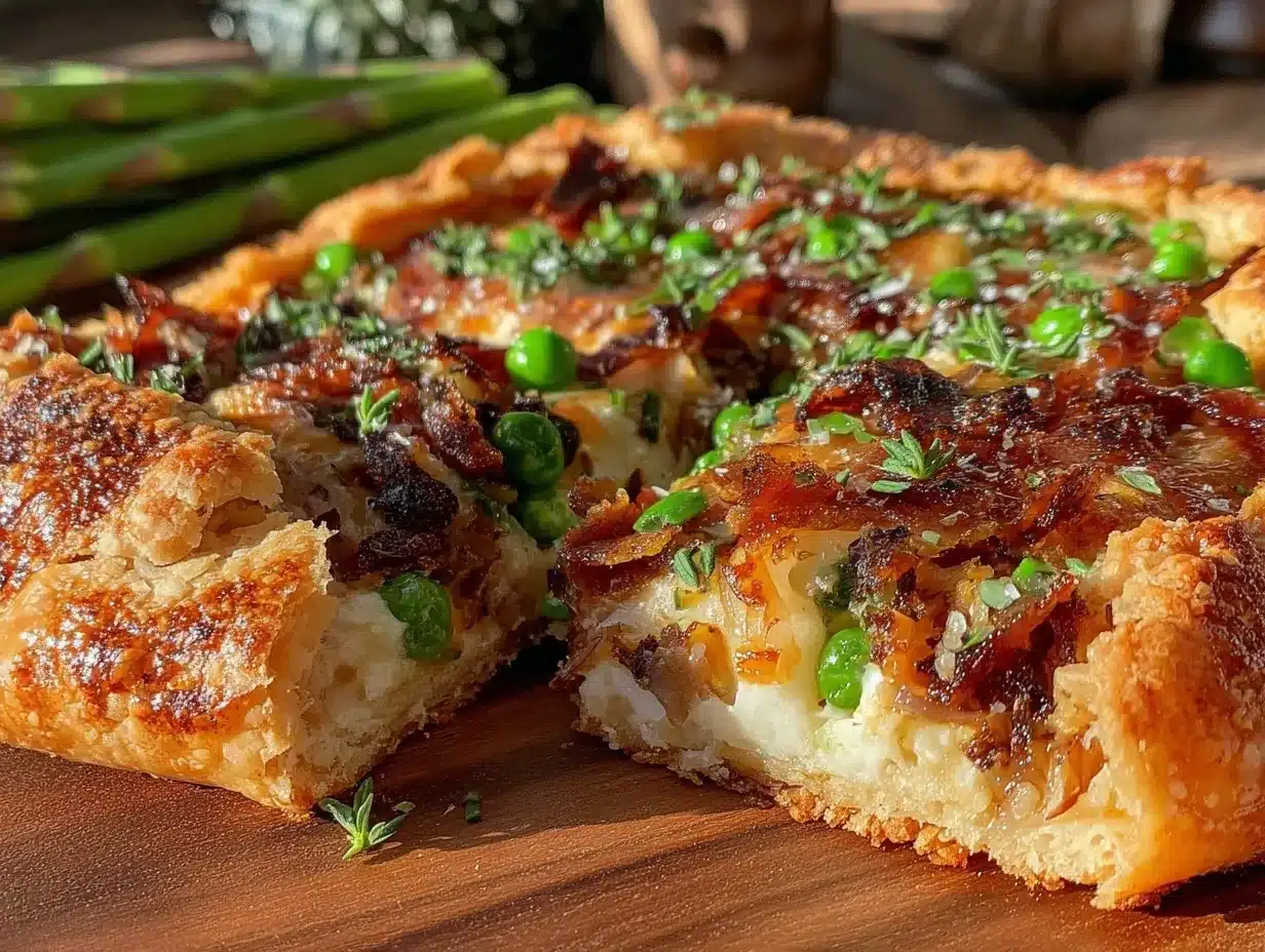 rustic spring vegetable galette preparation steps