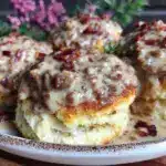 sausage gravy and biscuits - featured image