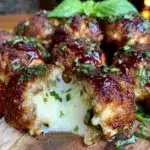 savory cheese stuffed meatballs - featured image
