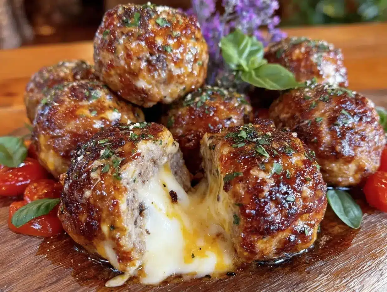 savory cheese stuffed meatballs preparation steps