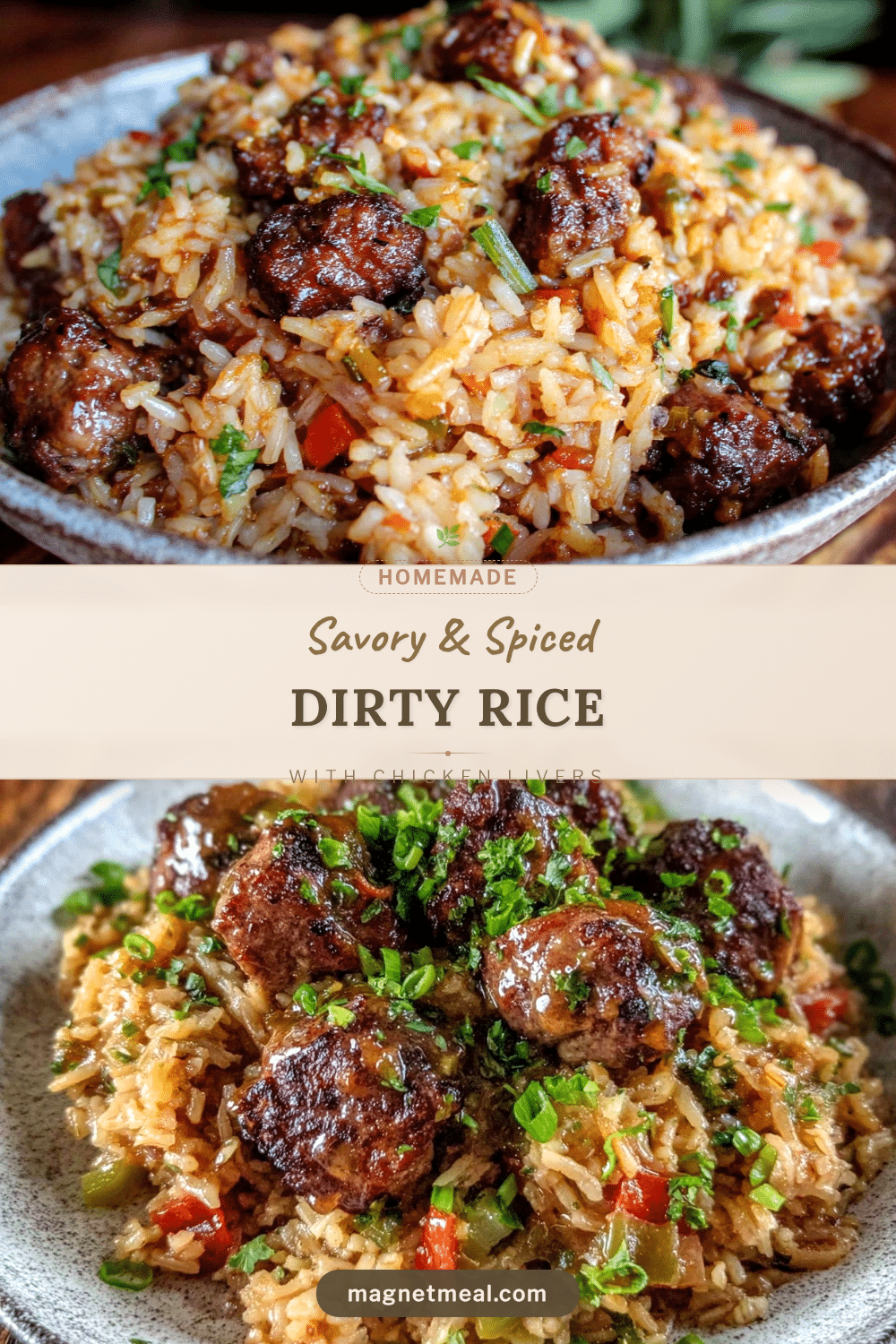 savory dirty rice with chicken livers recipe