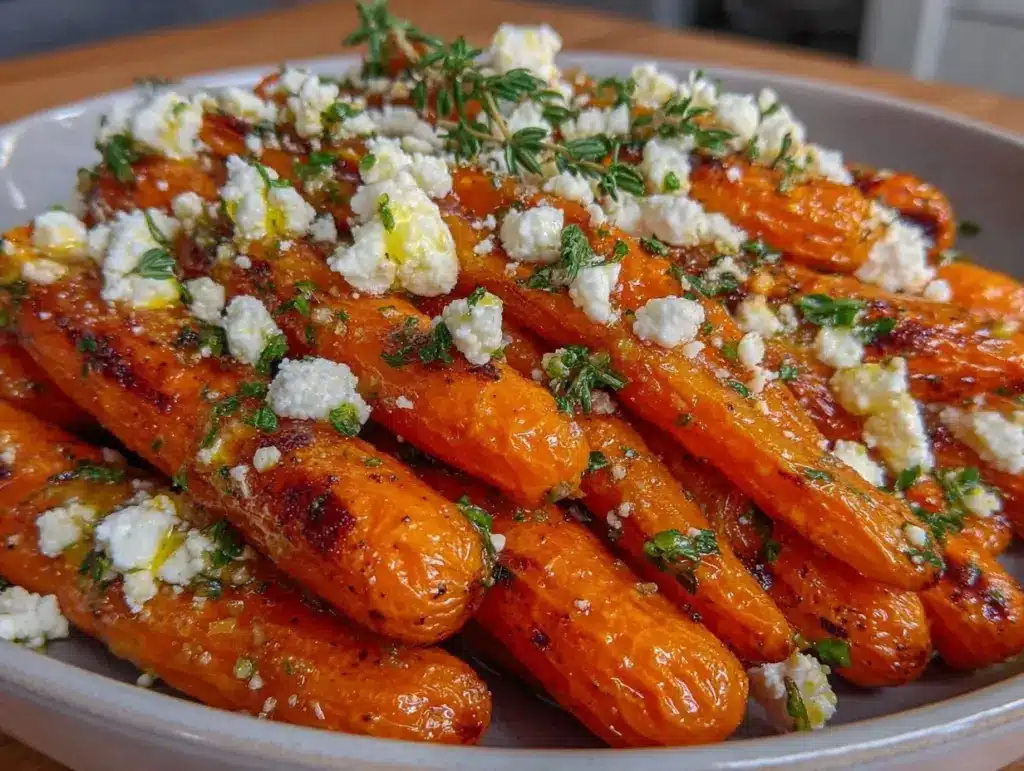 savory honey roasted carrots - featured image
