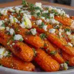 savory honey roasted carrots - featured image