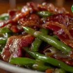savory southern green beans with bacon - featured image