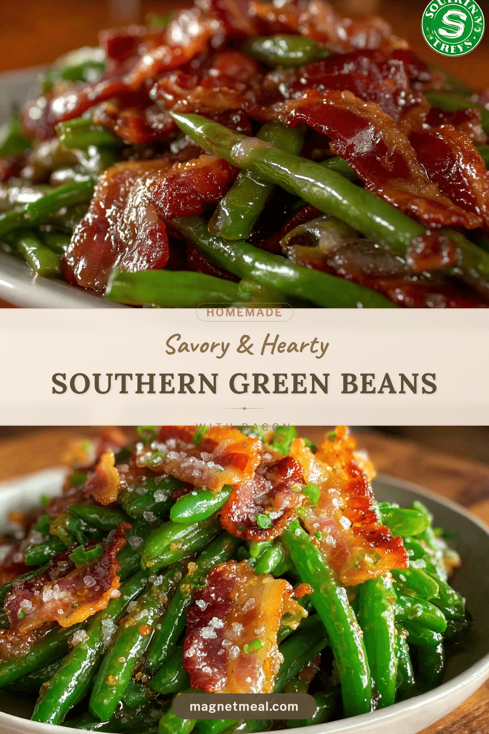 savory southern green beans with bacon recipe