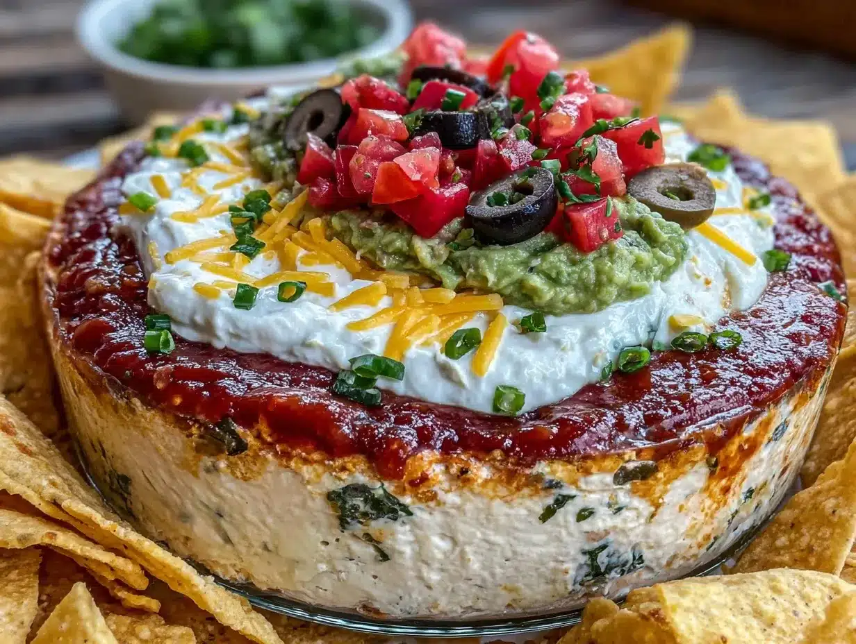 seven-layer taco dip preparation steps
