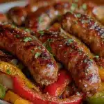 sheet pan sausage and peppers - featured image